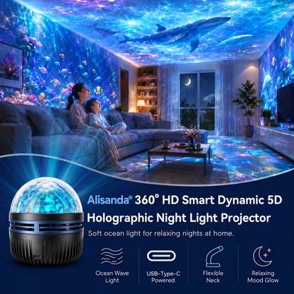 🎁360° Smart Holographic Starry Sky Projector (HD Smart Dynamic 5D)