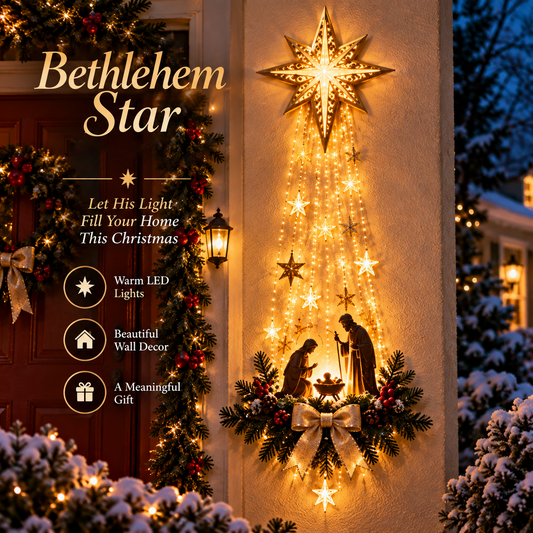✨ Last Day — 50% OFF ✨ 🎄✝️ Bethlehem Star Nativity Wall Light — A Beautiful Symbol of Faith
