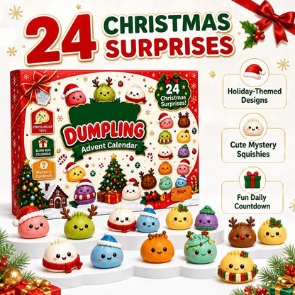 2026 Christmas Advent Calendar - 24 Surprise Kawaii Mini Food Squeeze Toys, Cute Soft Sensory Figures, Stress Relief Holiday Countdown Gift