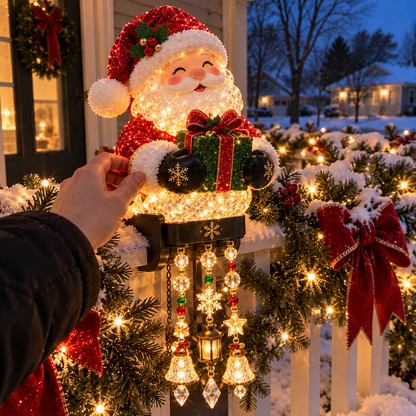 🎄 Christmas Character Railing Lights – Glowing Holiday Porch Decor
